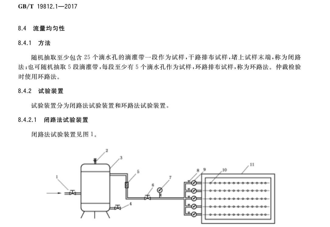 滴灌帶流量測(cè)試平臺(tái)